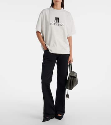 Camiseta de jersey de algodón con logo | Balenciaga