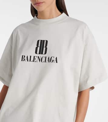 Camiseta de jersey de algodón con logo | Balenciaga