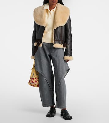 Wide-Leg Cropped-Jeans  | JW Anderson