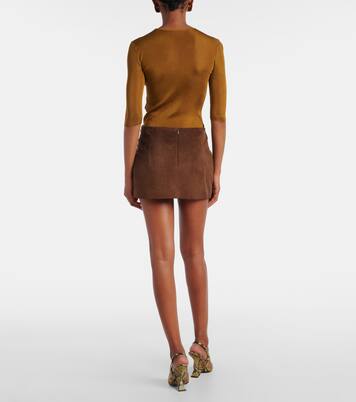 Minirock Avery aus Veloursleder | Nour Hammour
