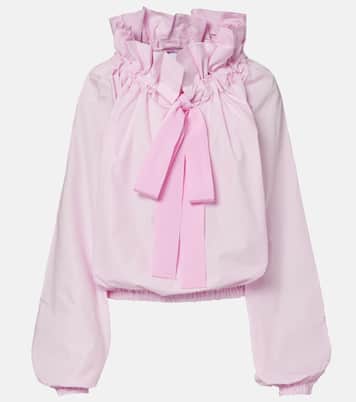Blusa Iconic de popelín de algodón con lazo | Patou