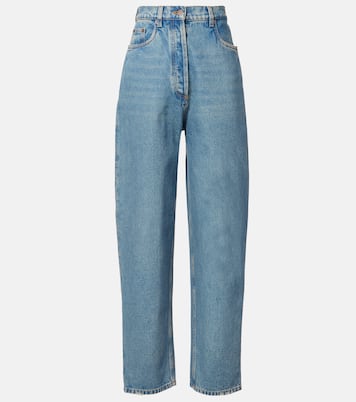 High-rise wide-leg jeans  | Prada
