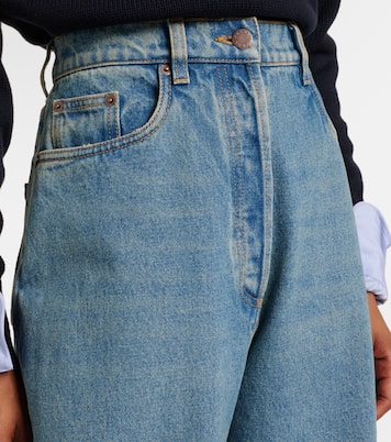 High-rise wide-leg jeans  | Prada