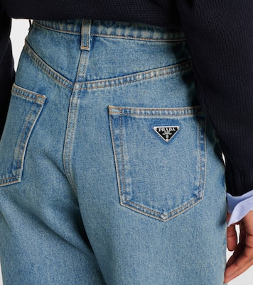 High-rise wide-leg jeans  | Prada