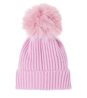 Ribbed-knit virgin wool beanie | Moncler Enfant