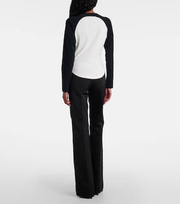 Circle Contrast cotton jersey T-shirt | Courrèges