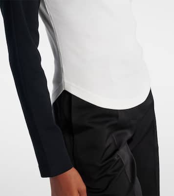 Circle Contrast cotton jersey T-shirt | Courrèges
