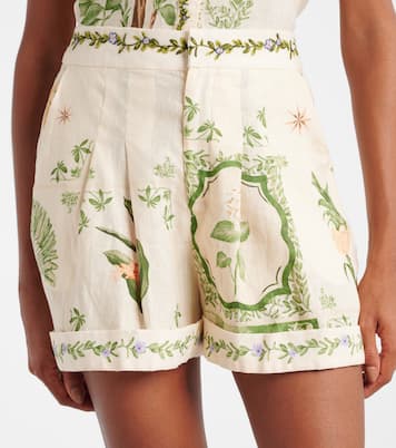 Rommy floral linen Bermuda shorts | Agua by Agua Bendita