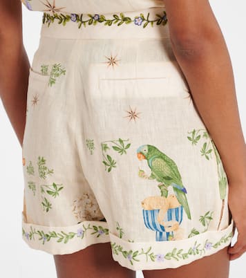 Rommy floral linen Bermuda shorts | Agua by Agua Bendita