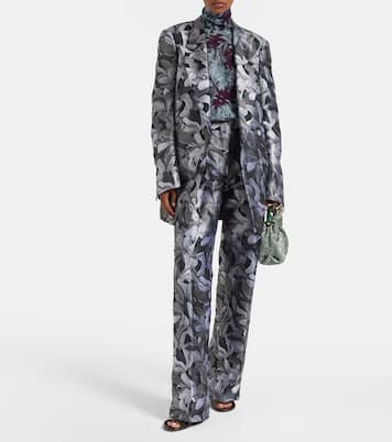 Double-breasted jacquard blazer | Dries Van Noten