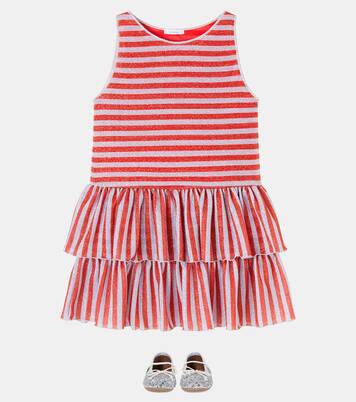 Striped lamé dress | Oséree Kids