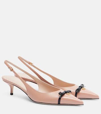 Bepointy 45 leather slingback pumps | Valentino Garavani