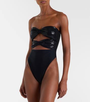 Cutout sequined swimsuit | Adriana Degreas