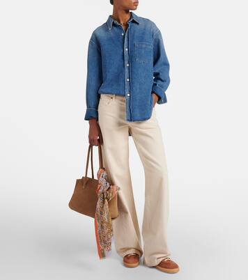 Cool suede-trimmed leather sneakers | Hogan