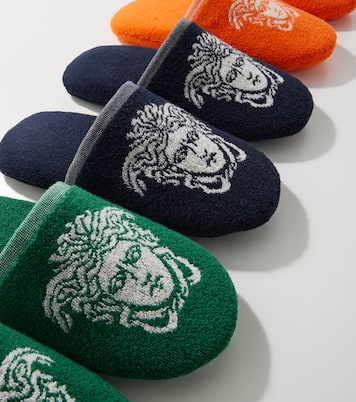 Medusa cotton terry slippers | Versace Home