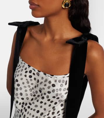 Polka-dot satin midi dress | Nina Ricci