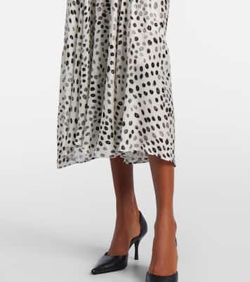Polka-dot satin midi dress | Nina Ricci