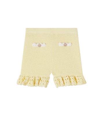Crystal-embellished knitted shorts | Self-Portrait Kids