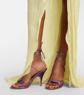 Sandales en cuir métallisé | Gianvito Rossi