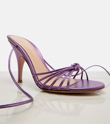 Sandales en cuir métallisé | Gianvito Rossi