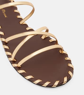 Metallic leather sandals | Gianvito Rossi