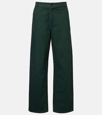 Cotton gabardine straight pants | Miu Miu