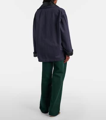 Cotton gabardine straight pants | Miu Miu