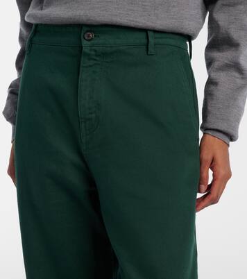 Cotton gabardine straight pants | Miu Miu