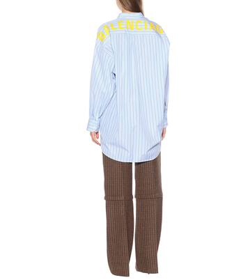 Camisa de algodón de rayas Swing | Balenciaga