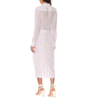 Constantina checked silk dress | Altuzarra
