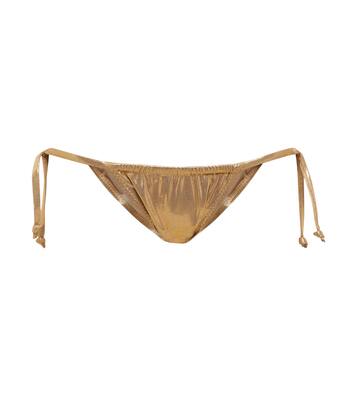 Bikini-Höschen aus Lamé | Norma Kamali