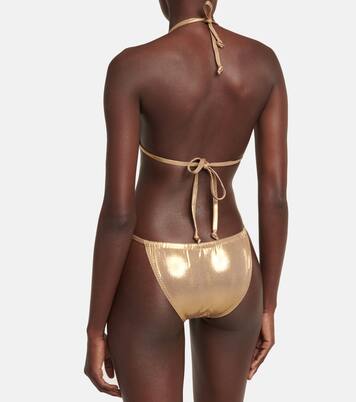 Bikini-Höschen aus Lamé | Norma Kamali