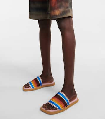 Striped slides | Dries Van Noten