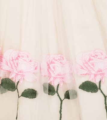 Gonna in tulle con ricamo | Monnalisa