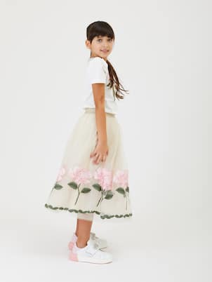 Gonna in tulle con ricamo | Monnalisa