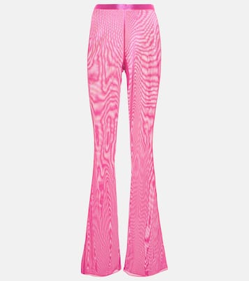 Legging évasé à taille haute en lamé | Oséree