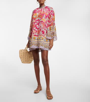 Printed silk minidress | Camilla
