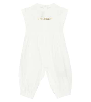 Bebé - mono de algodón con logo | Balmain Kids