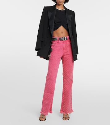 High-rise straight eyelet jeans | Isabel Marant