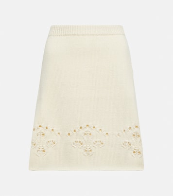 Pointelle wool miniskirt | Chloé