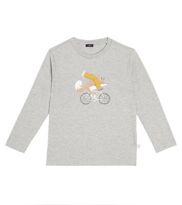 Camiseta en jersey de algodón estampada | Il Gufo