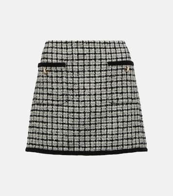 Minigonna in bouclé a quadri | Miu Miu