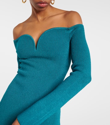 Robe midi Grace à encolure bardot | Galvan