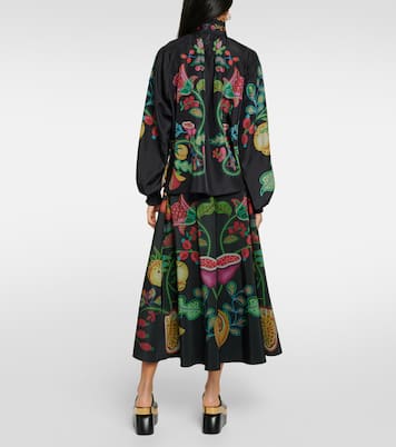 Cerere printed silk voile blouse | La DoubleJ
