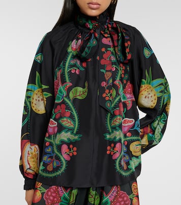 Cerere printed silk voile blouse | La DoubleJ
