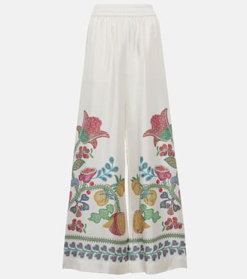 Weite Hose aus Seiden-Twill | La DoubleJ