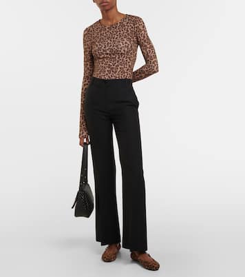 Carla leopard-print suede ballet flats | Gianvito Rossi