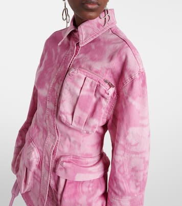 Camouflage denim cargo jacket | Blumarine