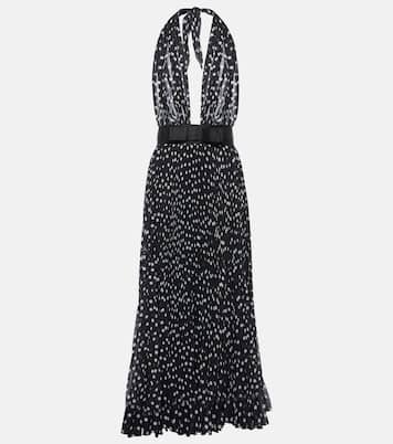 Abito midi in chiffon a pois | Dolce&Gabbana