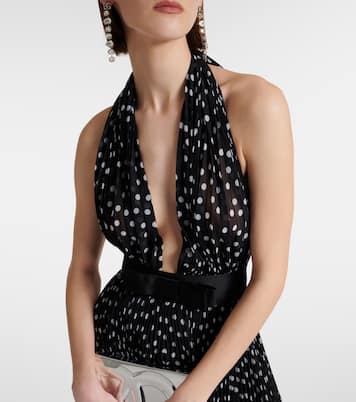 Abito midi in chiffon a pois | Dolce&Gabbana